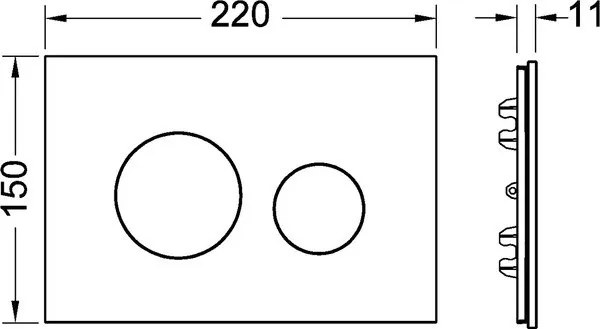 Tece Teceloop 9240675 cover per placca di comando wc ardesia