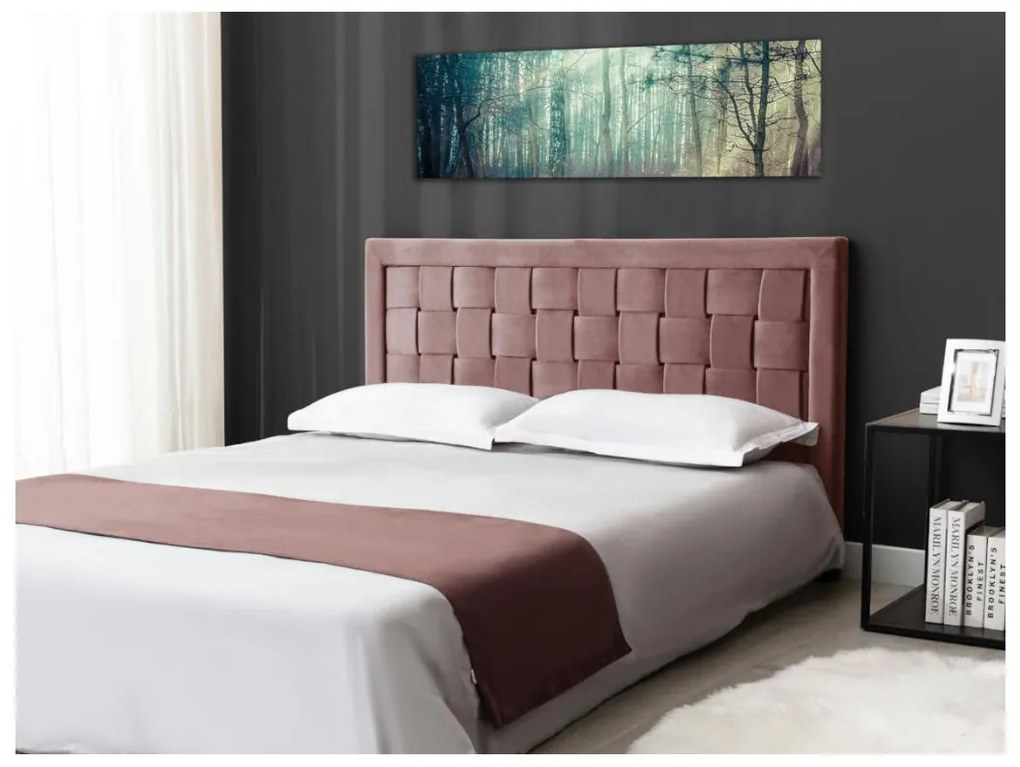 Testata 160 cm Velluto Rosa antico - JENNA