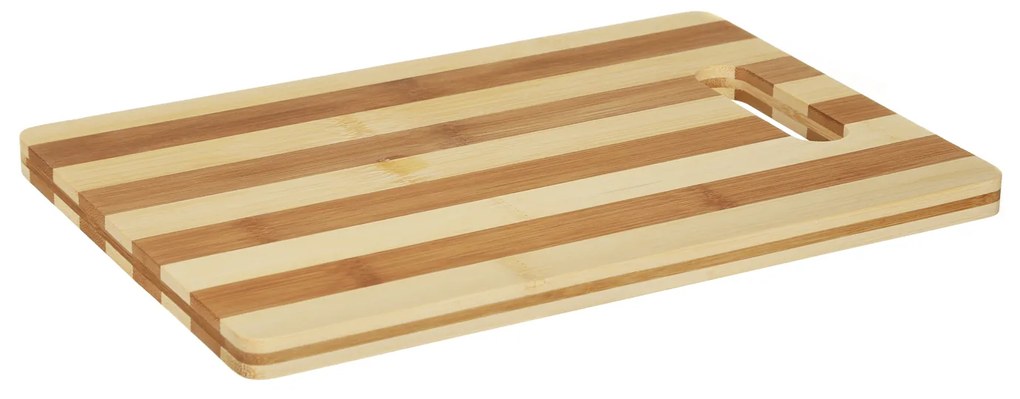 Tagliere in bambù 30x20 cm a strisce con maniglia