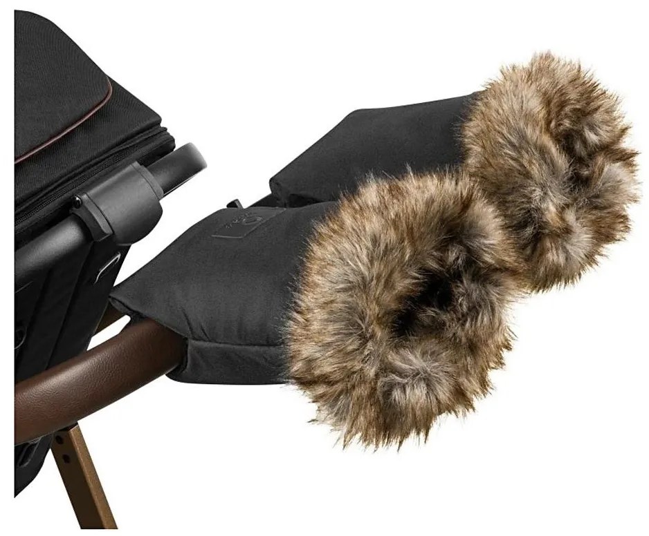 Lionelo - Manicotti per passeggino HANDMUFF Nero