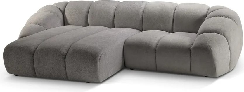 Divano angolare in grigio chiaro (con penisola a sinistra) Diana – Micadoni