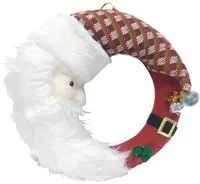 Ghirlanda Babbo Natale in tessuto, 46 cm