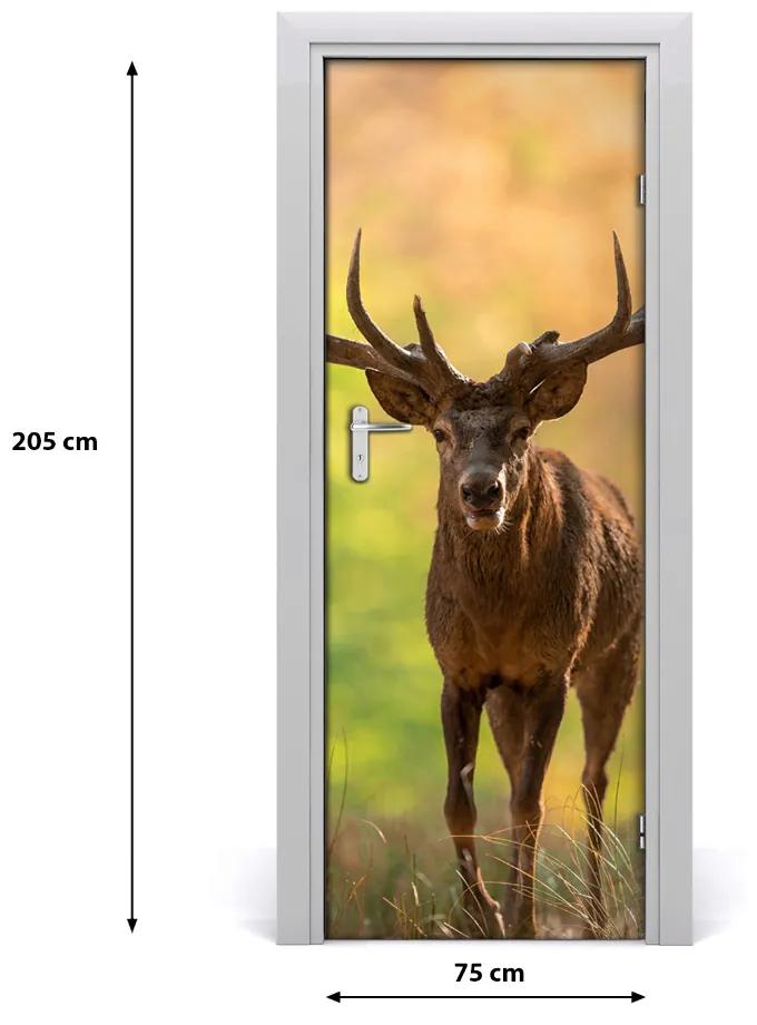 Rivestimento Per Porta Cervo nella foresta 75x205 cm