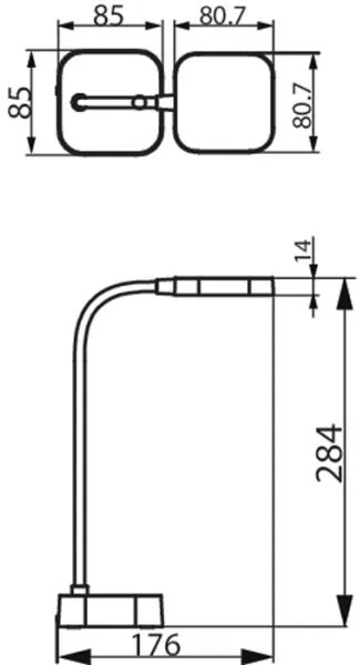 Philips - Lampada da tavolo LED dimmerabile con funzione Touch ROCK LED/5W/5V 1800 mAh