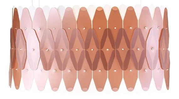 Lampadario Moderno Ovale Amanda Polilux ® Rame E Metallo Cromo 3 Luci E27