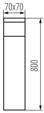 Kanlux 38766 - Lampada da esterno DASTEN 1xG9/11W/230V 80 cm IP44 nero