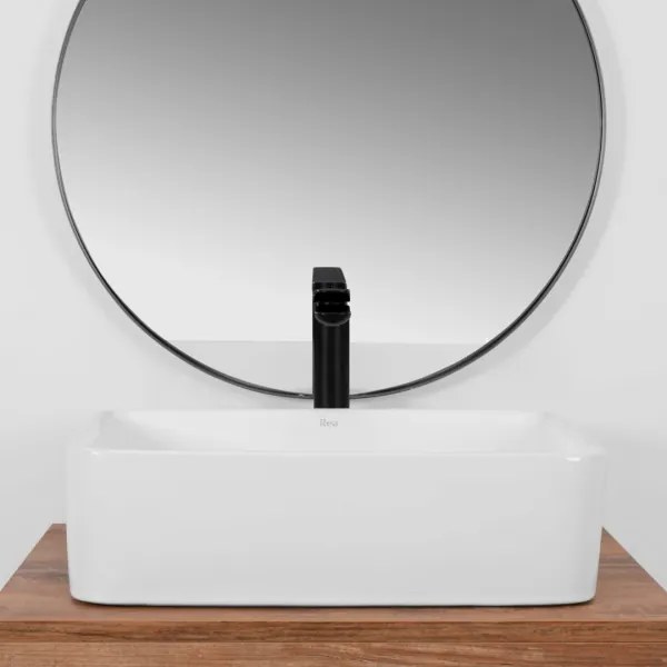 REA-U0669 - Lavabo da appoggio ANITA 37,5x48,5 cm ceramica/bianco lucido