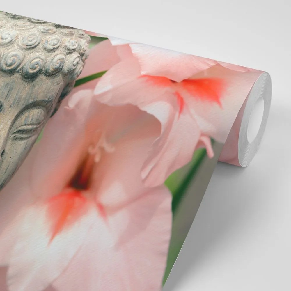 Carta da parati autoadesiva – Statua di Buddha nel giardino Zen