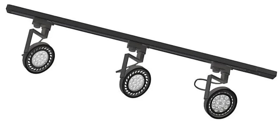 Zuma Line 3560 - Faretto da binario MASTER 3xGU10/15W/230V nero