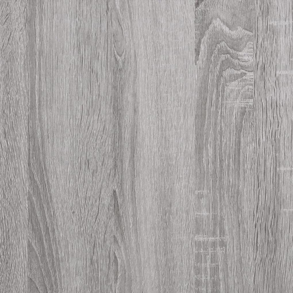 Comodino Grigio Sonoma 40,5x31x60 cm in Legno Multistrato