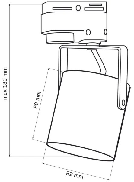 Faretto per sistema a binario MINOR 3xGU10/10W/230V + 1 m rotaia sistema