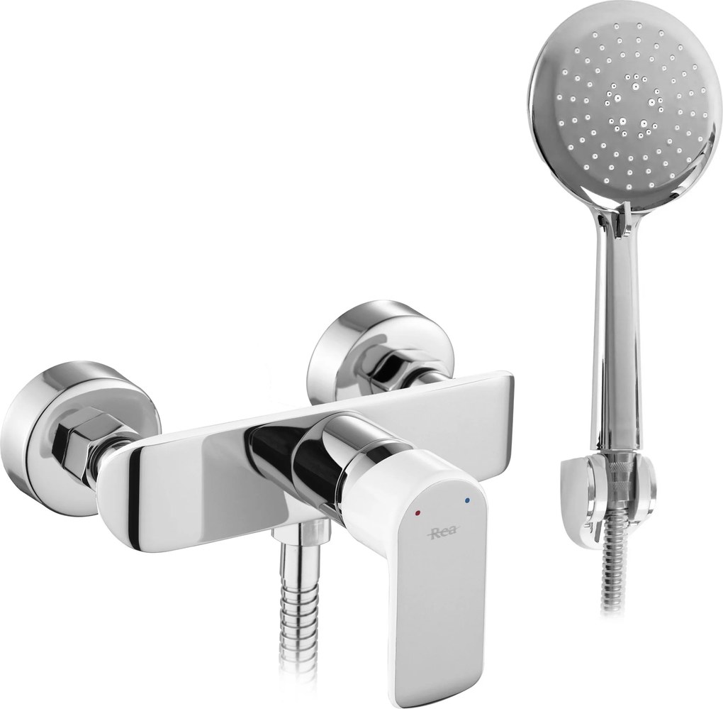 Rubinetto doccia REA BLOOM bianco cromo