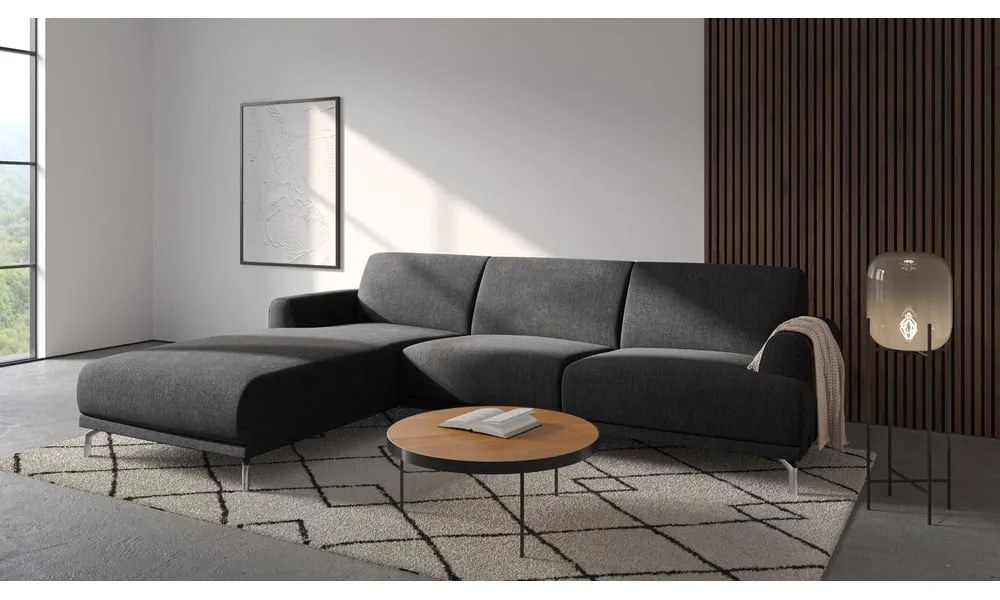 Divano angolare grigio antracite, angolo sinistro Puzo - MESONICA
