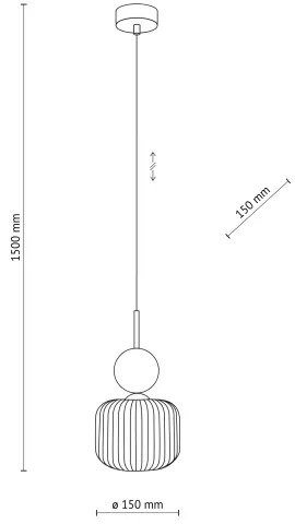 Lampada a sospensione con cord SOPHIA 1xE14/10W/230V nero/verde/fumé beige