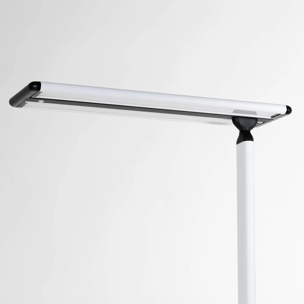 Prios Zyair Lampada da terra per ufficio a LED, bianco 59,7 cm