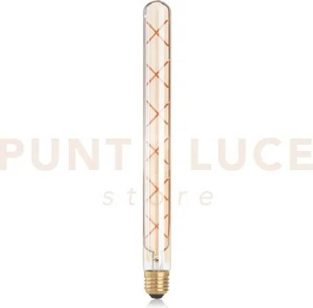 Lampadina attacco e27 in vetro ambra linear ø 28 x h 295 mm 6 w 450...