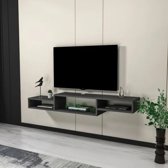 Mobile TV Sospeso 155x30x23 Con Vani A Giorno Lorenza Antracite