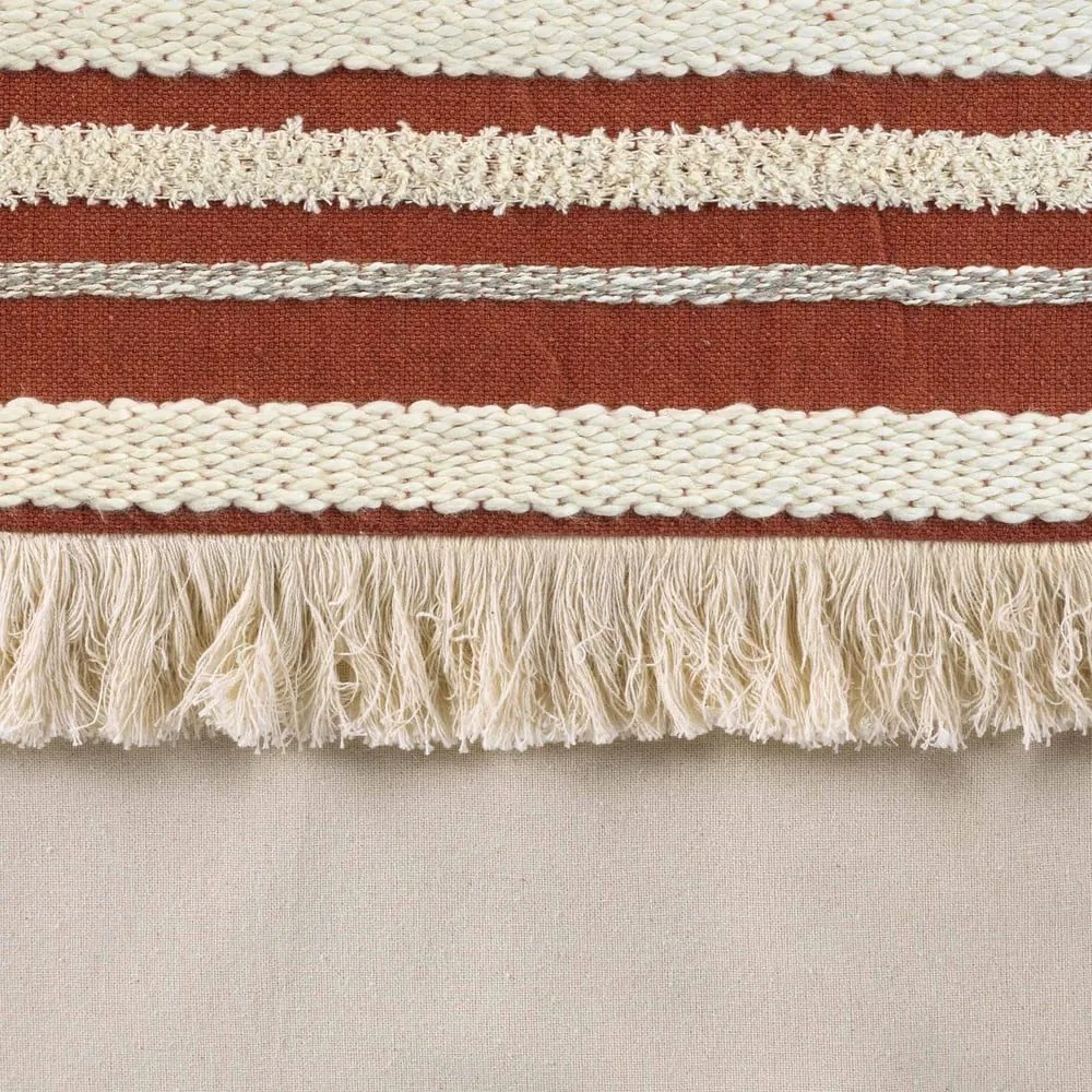 Tenda color mattone e di colore naturale in cotone 140x240 cm Atlas – douceur d'intérieur