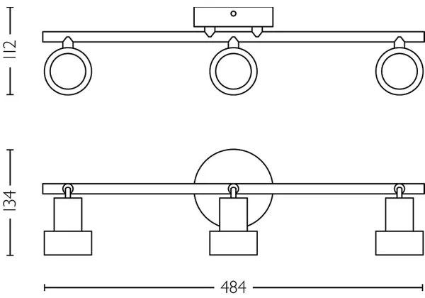Philips - Faretto CONDUIT 3xGU10/5W/230V nero/ottone
