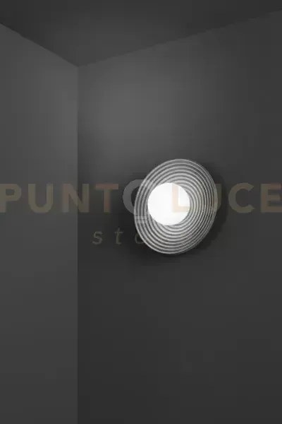 Huevo applique in cemento e metallo grigio cemento  luce attacco e2...