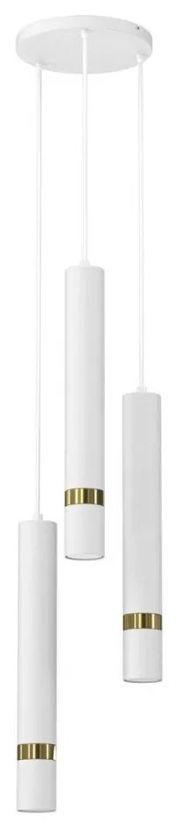 Lampadario a sospensione con filo JOKER 3xGU10/8W/230V bianco/oro