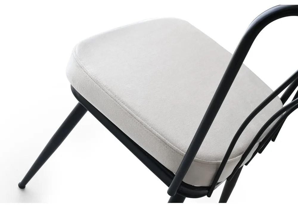 Set di 2 sedie da pranzo in metallo bianco-nero Yildiz - Kalune Design