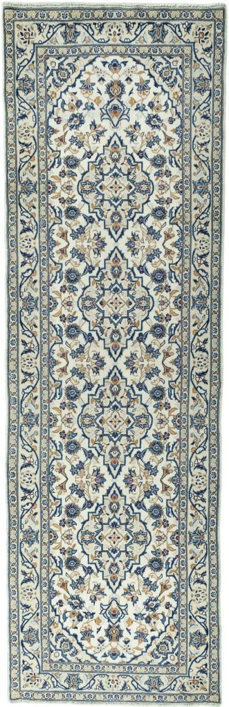 Kashan Tappeto persiano 100x310 Beige (Iran) Annodato A Mano
