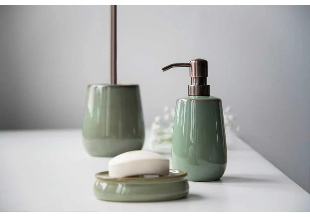 Set di accessori da bagno verde in ceramica Sermione - Wenko