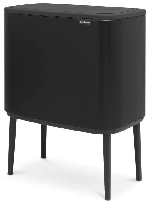 Cestino per la spazzatura in acciaio in nero opaco per raccolta differenziata/touch 34 l Bo Touch Bin – Brabantia