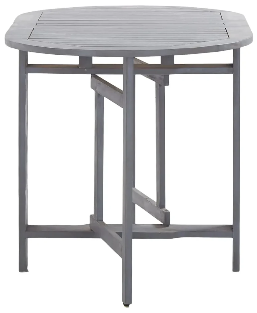 Tavolo da giardino grigio 120x70x74 cm legno massello di acacia