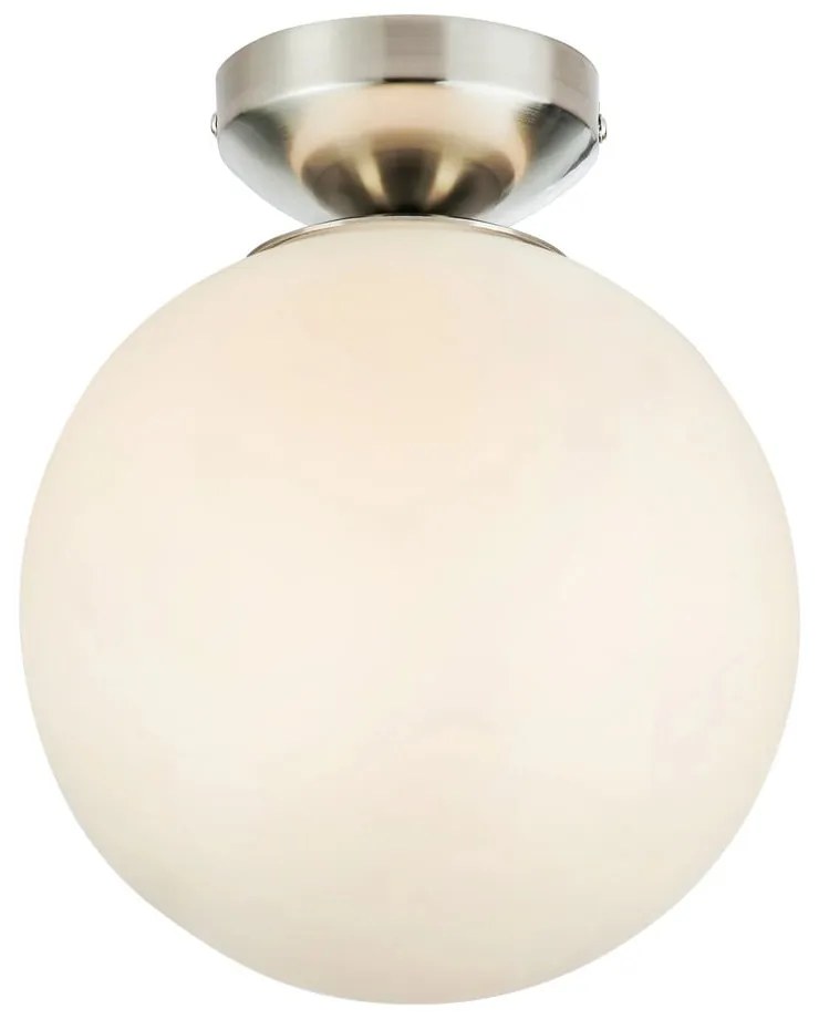 Plafoniera bianca/argentata con paralume in vetro Stintino – Markslöjd