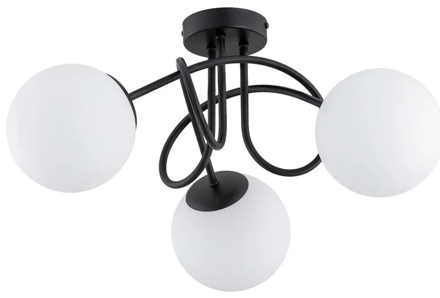 Lampadario a plafone BANKO 3xE14/10W/230V nero