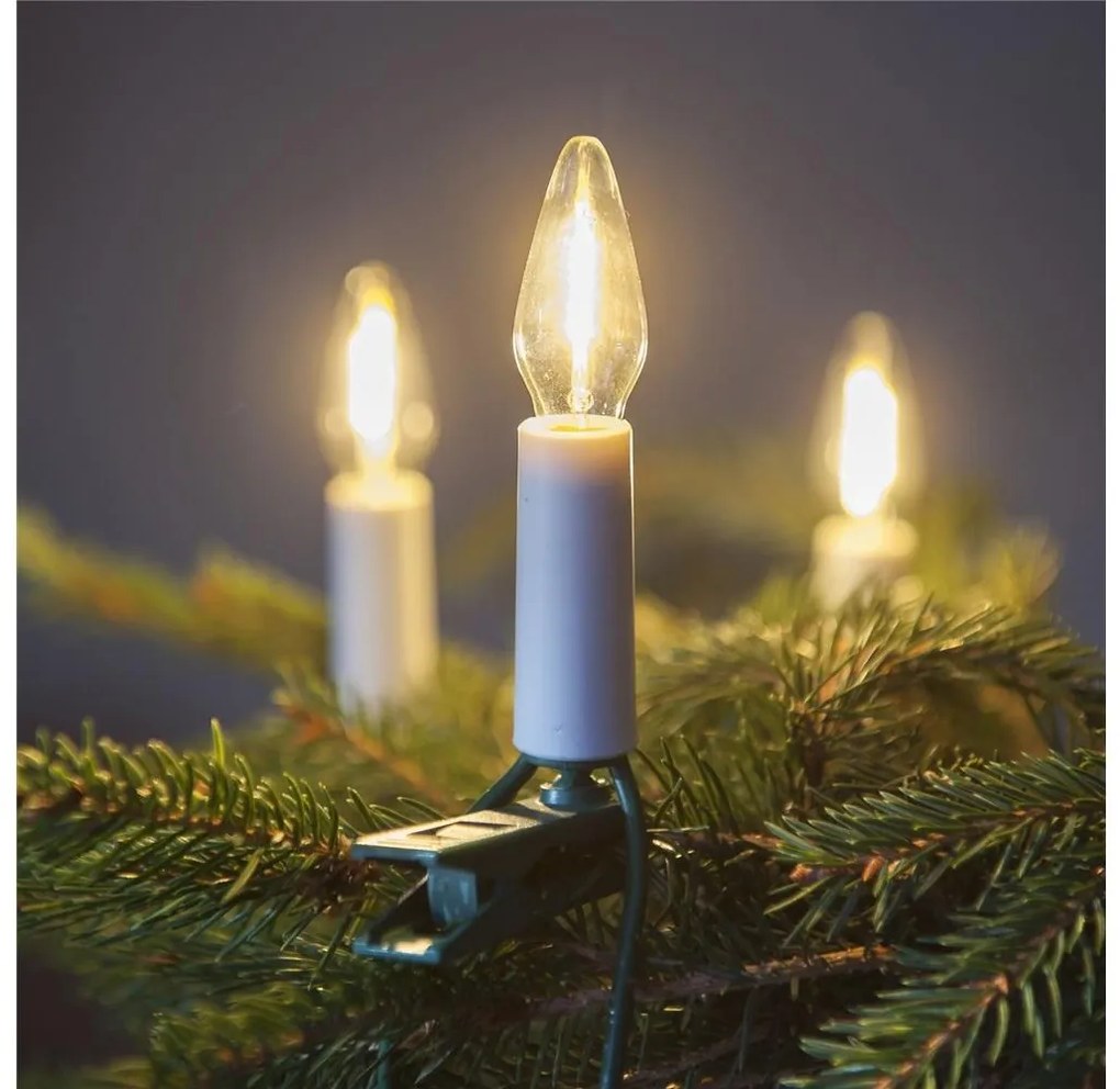 Estensione LED per esterno catena FELICIA FILAMENT 20xE10 14m limpido/bianco caldo IP44