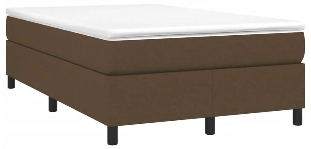 Giroletto a molle con materasso marrone scuro 120x190cm tessuto