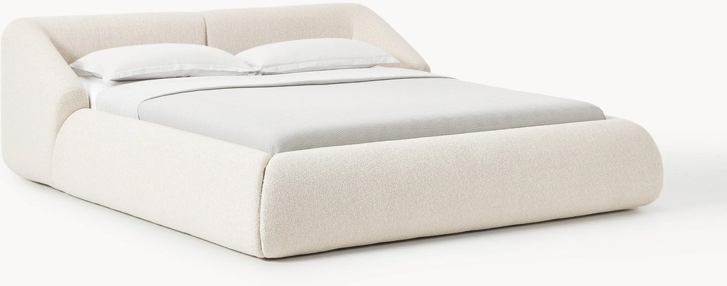 Letto imbottito in bouclé Sofia