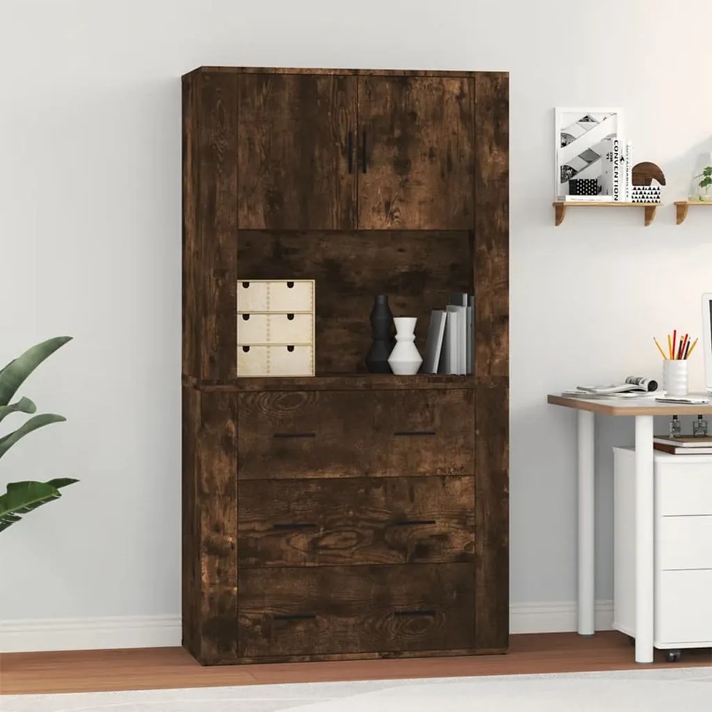 Credenza Rovere Fumo İn Legno Multistrato /