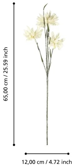 Eglo 428238 - Fiore artificiale MEHAKIT 65 cm giallo