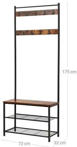 Appendiabiti a piantana NAVOR marrone/nero