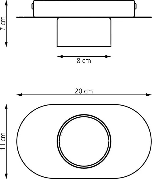 Lampada da soffitto in acciaio STILO 1 GX53 nera da interno