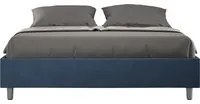 Letto Matrimoniale Large Sommier 180x190 cm Senza Rete Azelia Blu