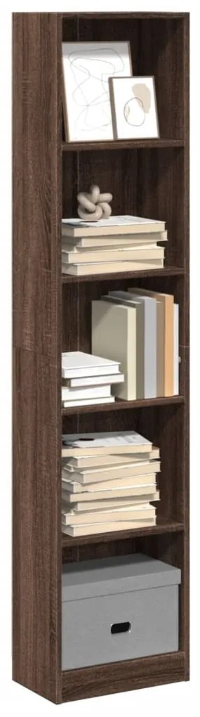 Libreria Rovere Marrone 40x24x176 Cm İn Legno Multistrato /