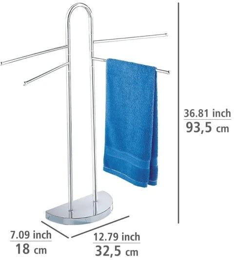 WENKO 16610100 - Porta asciugamani COSENZA 33x93,5 cm cromo lucido