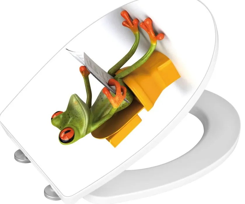 Sedile WC a chiusura facilitata News, 45 x 38,8 cm Frog - Wenko