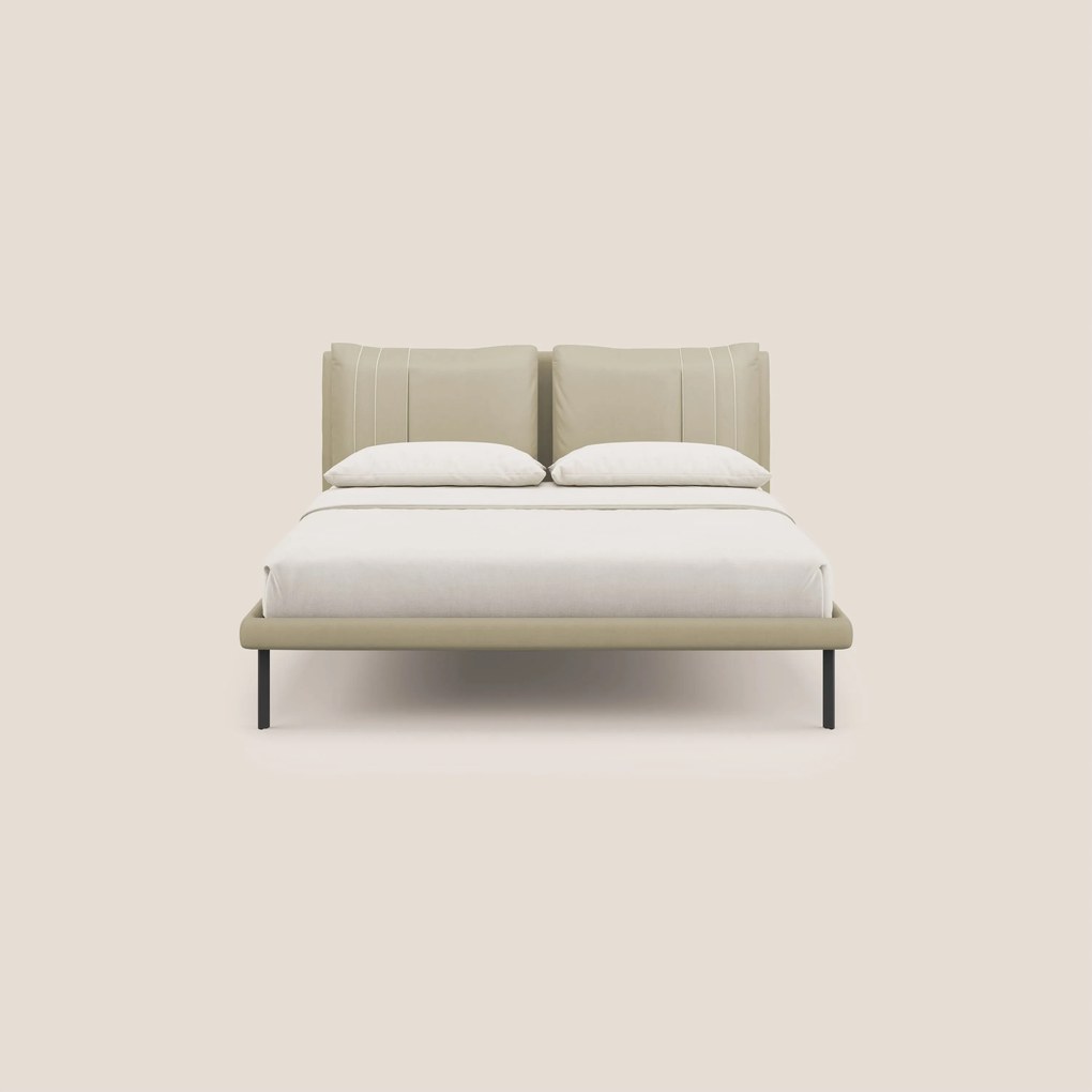 Giselle letto moderno con cuscini testata regolabili con tasche in microfibra impermeabile T11
