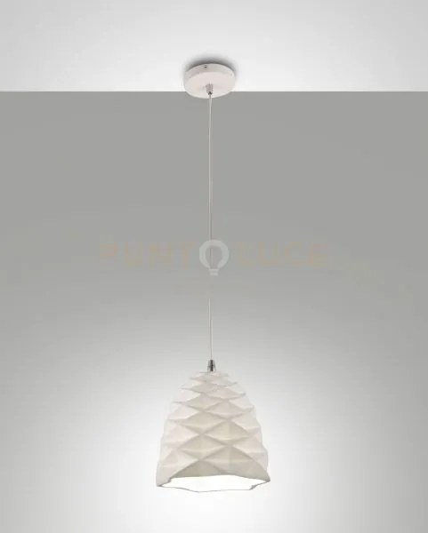 Duchessa sospensione bianca d.20cm in metallo e ceramica 1 luce att...