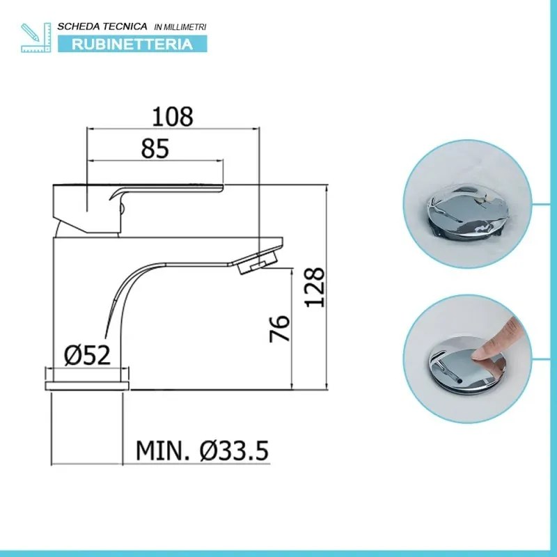 Set miscelatori cromati lavabo bidet e doccia incasso con deviatore Zoe