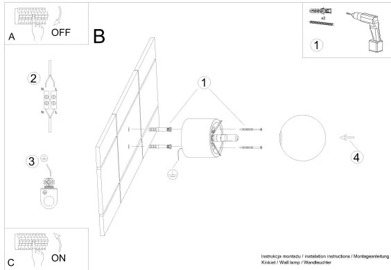Sollux SL.1192 - Faretto da parete BOOMO 1xG9/8W/230V