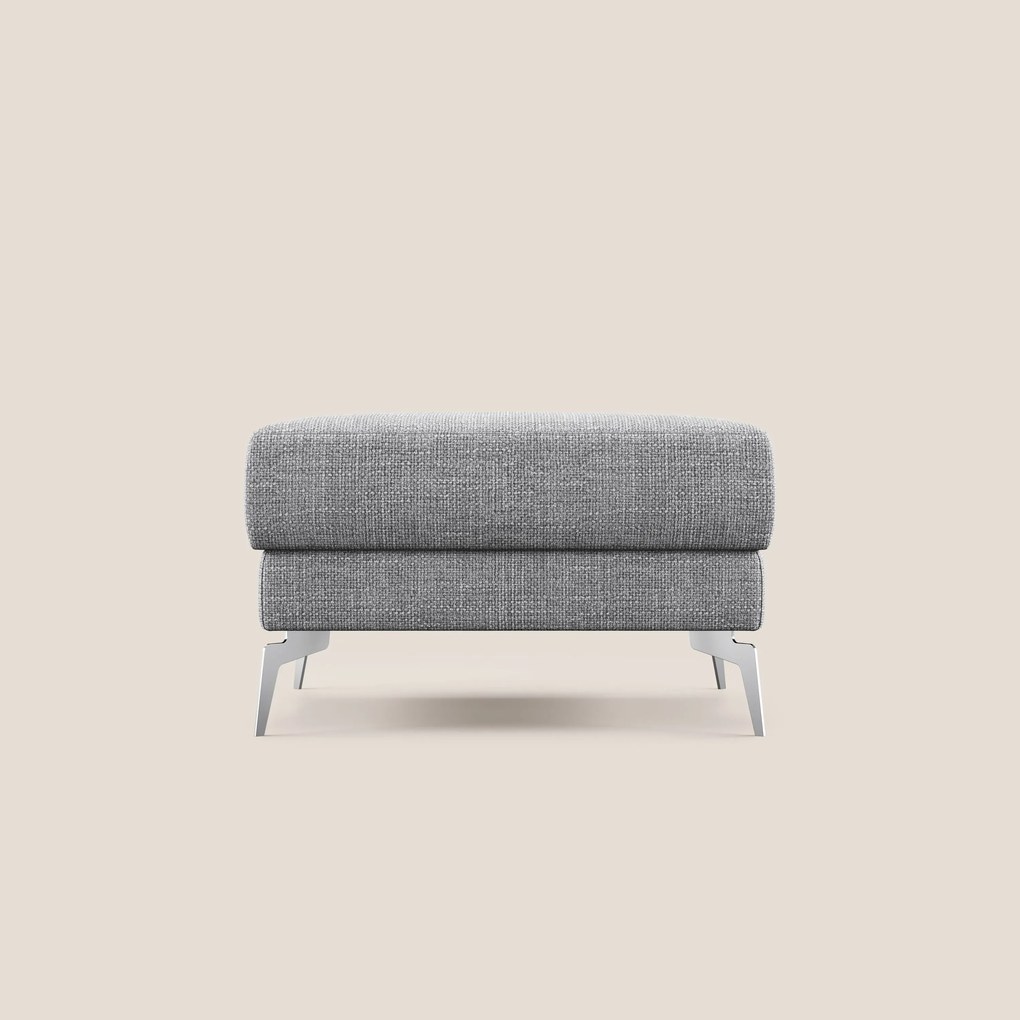 Star Pouf con piedini alti in tessuto impermeabile morbido intreccio T06 grigio