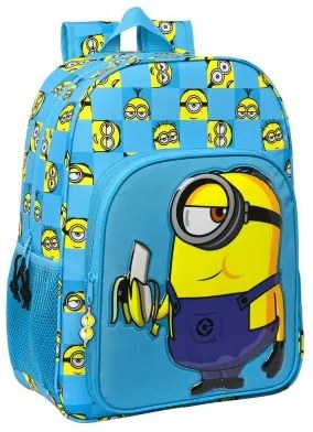 Zaino Scuola Minions Minionstatic Azzurro 33 x 42 x 14 cm