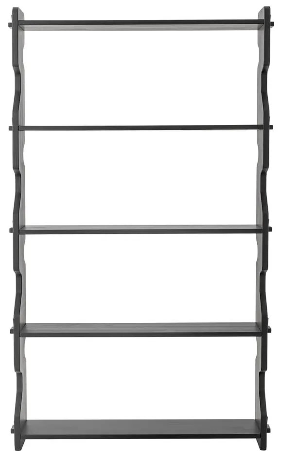 Libreria in legno di pino nero 84x140x20 cm Savoya - Bloomingville